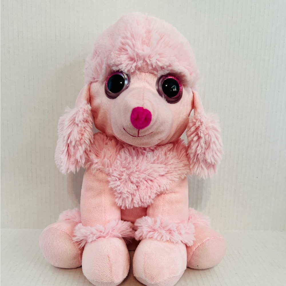 Goffa International Pink Poodle Glitter Eyes Plush